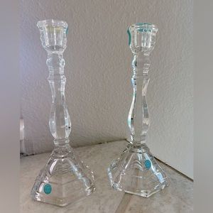 Tiffany & Co Crystal candlestick pair